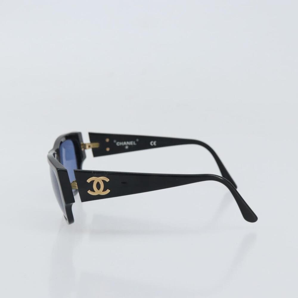 CHANEL COCO Mark Sunglasses plastic Black CC Auth BA9291 - Picture 4 of 11